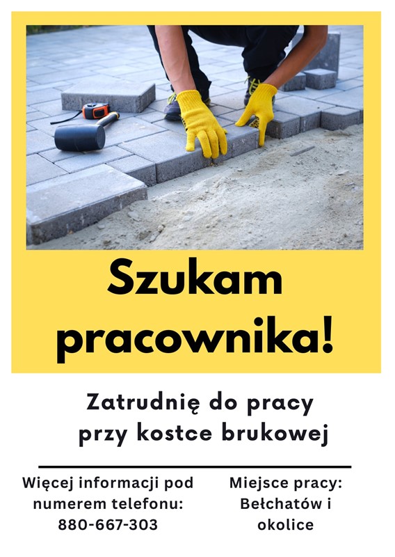 Praca przy kostce brukowej